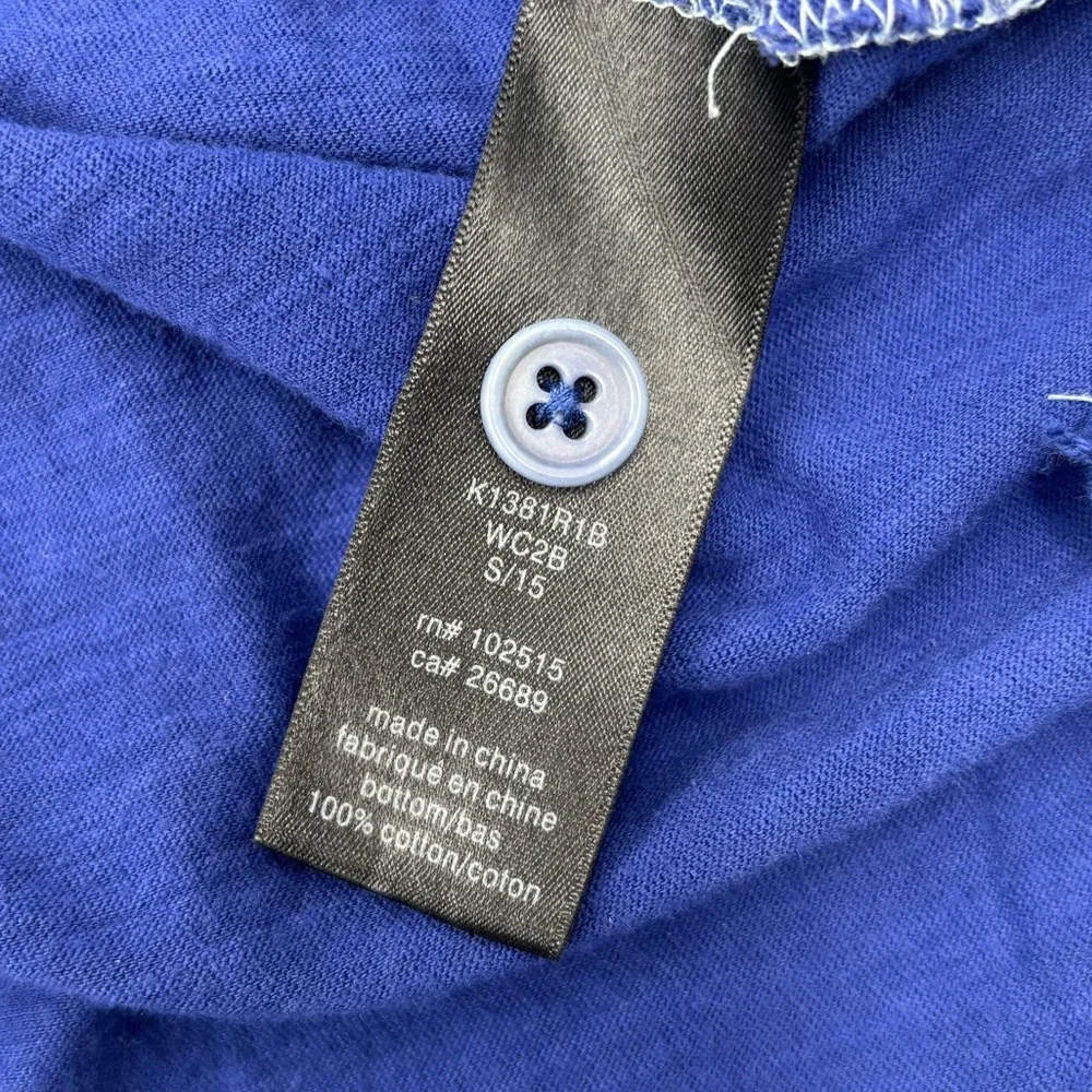 John Varvatos Men's M Blue Peace Short‎ Sleeve Polo